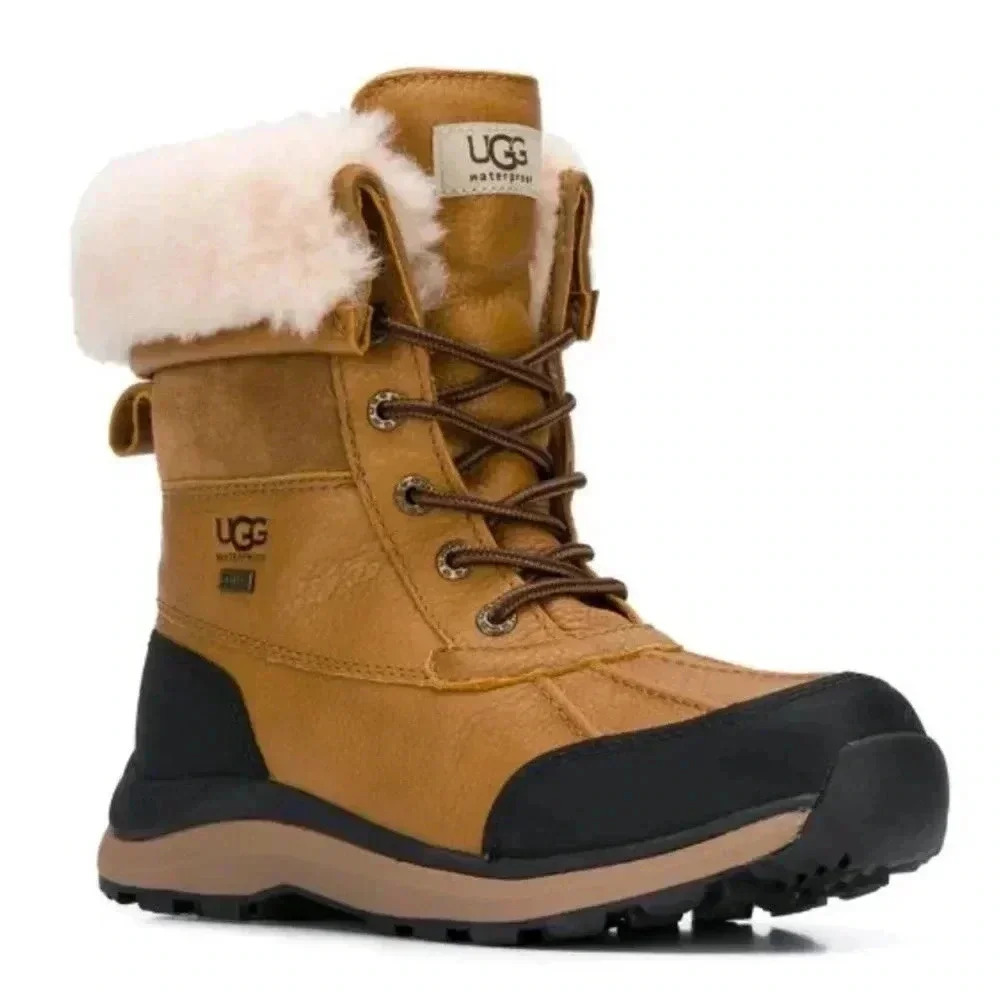 UGG shearling lined lace  up boots​